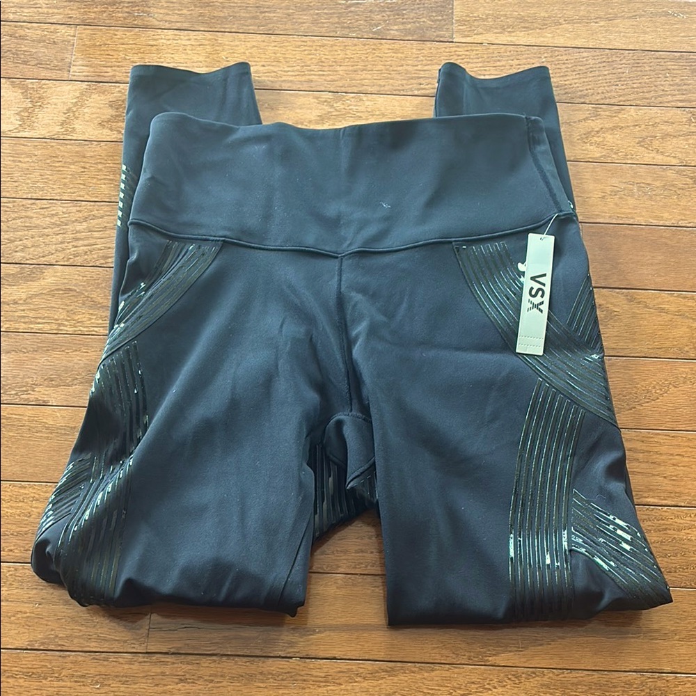 NWT Victoria’s Secret VSX Black Sport Leggings 25” Inseam XL Extra Large